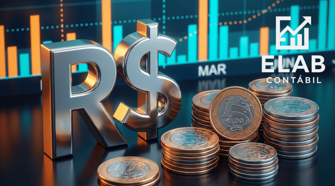 Moedas de reais representando impactos da reforma tributária para PF e PJ