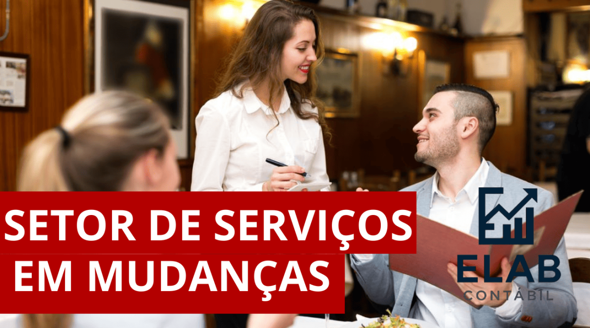 Garçonete trabalhando em restaurante, representando o setor de serviços na Reforma Tributária